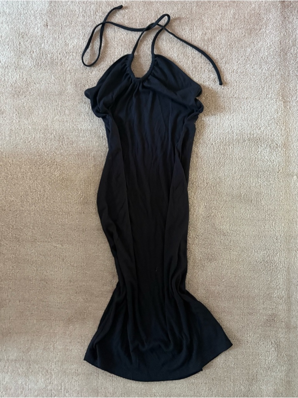 Aritzia Black Halter Dress